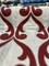 1 Yard Fleur De Lis Ruby Red 100% polyester jacquard Reversible Fabric 58 Inches Wide